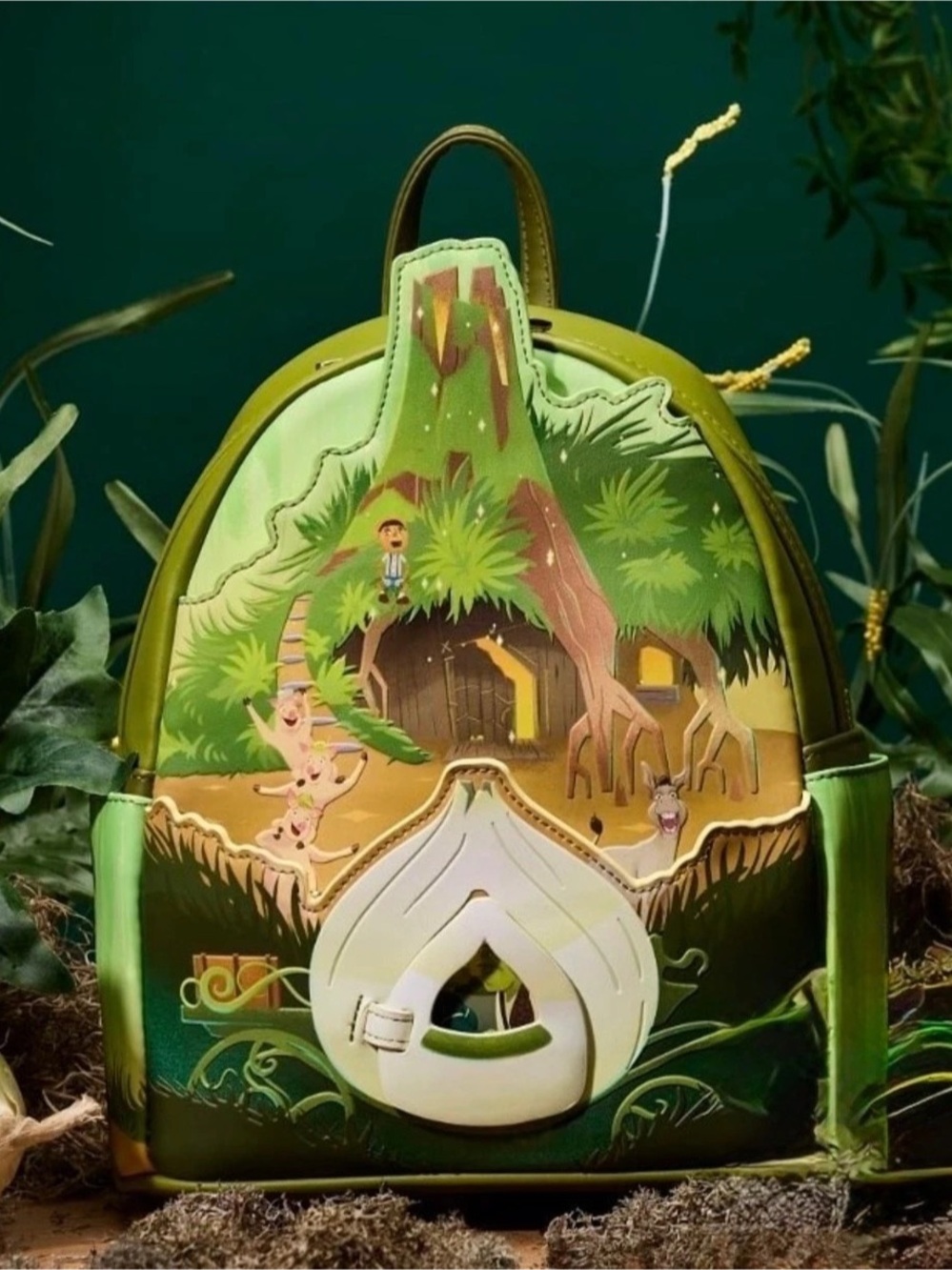 Loungefly DreamWorks Shrek Swamp House Mini Backpack Green & White